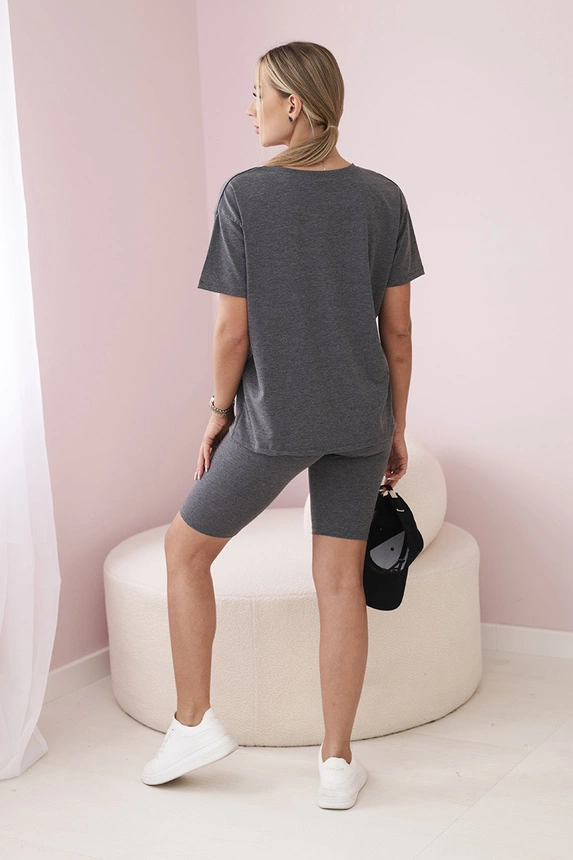 Set of top+leggings graphite