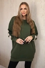 Isoliertes Sweatshirt mit kalifornischem Schriftzug khaki