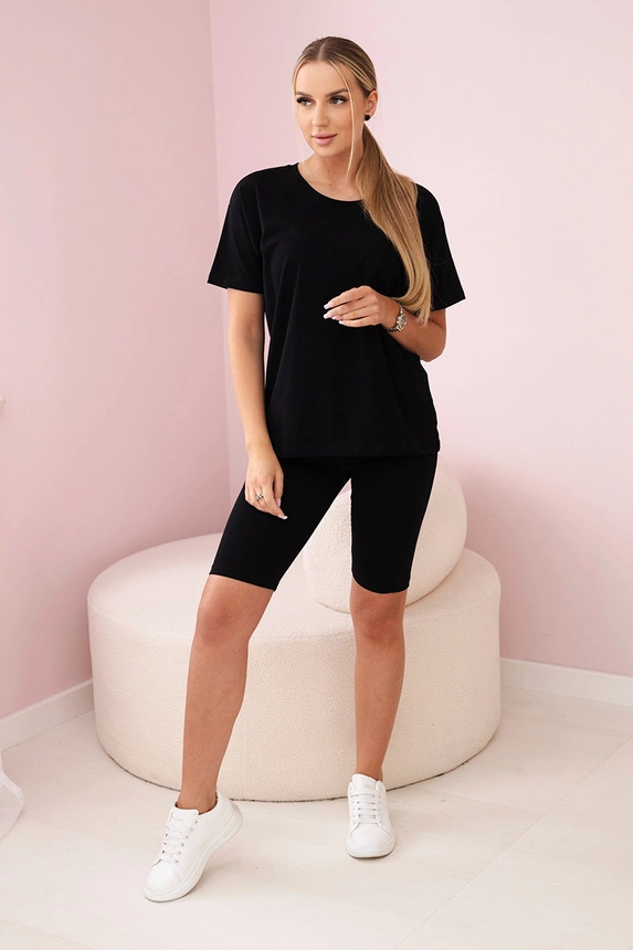 Top+Leggings Set schwarz