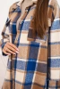 Women's checkered shirt cornflower blue