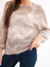 Damenpullover aus 70 % Kid-Mohair mit abstraktem Muster fango