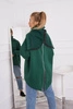 Insulated sweatshirt with a zipper at the back dark green