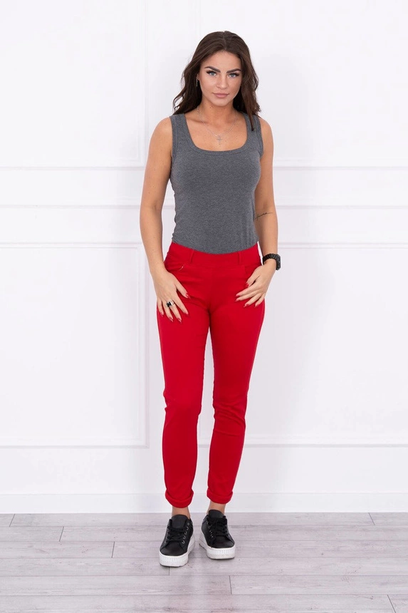 Colorful jeans red