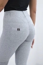 Cotton pants with cubic zirconia on the back pockets grey