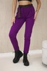 Punto Milano Winter trousers with belt dark purple