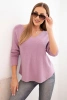 Damenpullover aus Viskose mit V-Ausschnitt lila