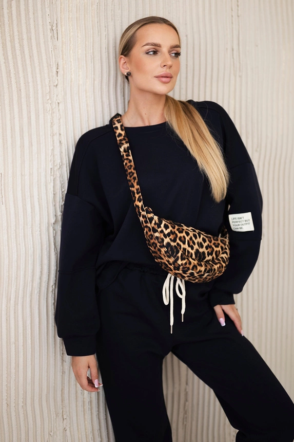 Set sweatshirt + pants buttery fabric navy blue