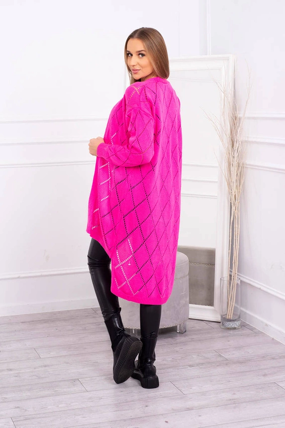 Sweater with a geometric pattern pink