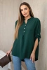 Blouse with a longer back khaki