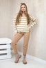 Sweater set Striped sweatshirt + Pants Camel
