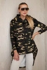 Sweatshirt with long back camo khaki+brown