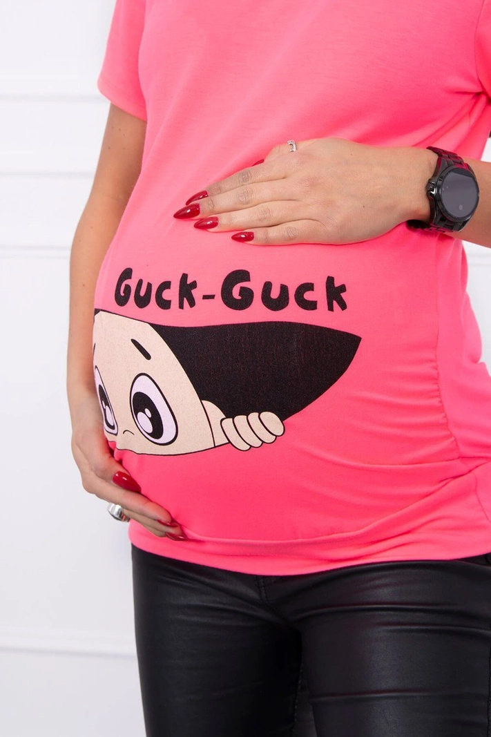 Guck Schwangerschaftsbluse rosa neon