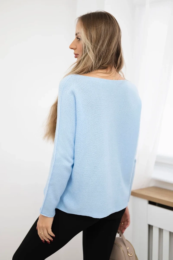 Pullover mit Rundhalsausschnitt blau