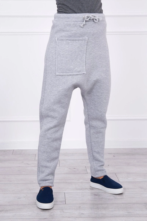 Graues Baggy-Hosen-Set
