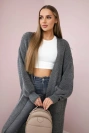 Sweater long cardigan graphite