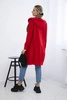 Kleid Sweatshirt mit Kapuze rot