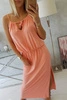 Boho dress with fly salmon