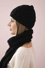 Damenset mit Schal Amelia K329 schwarz