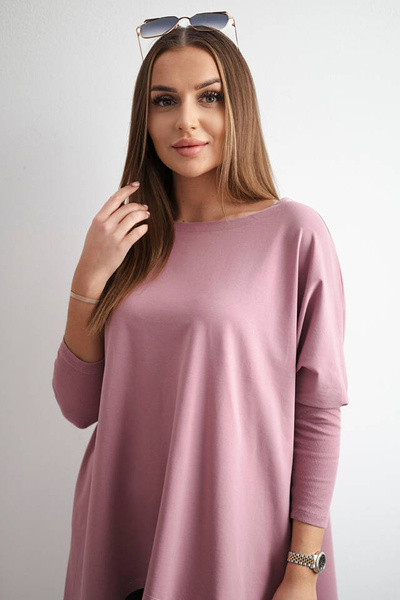 блузка oversize темно-розовый