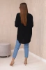Blúzka s dlhším chrbtom čierny