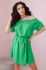 Spanish dress tied at the waist green