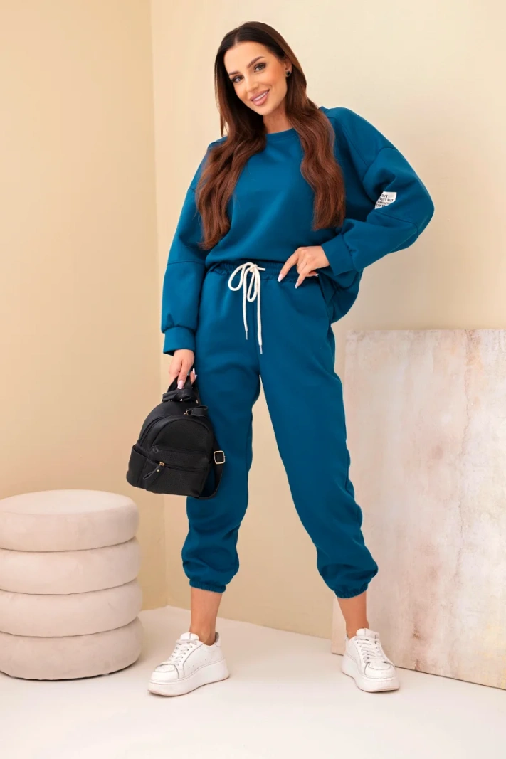 Set sweatshirt + pants buttery fabric nautical
