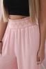 Trousers with a wide elastic waistband powder pink