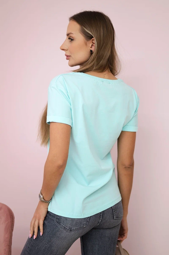 Blouse with print Perfect mint