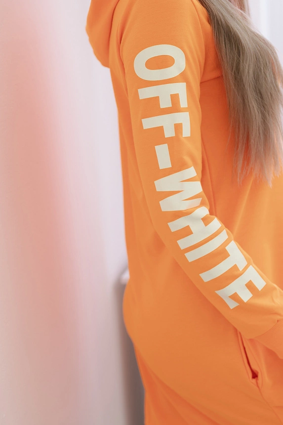 Off White suknelė neoninė oranžinė