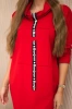 Kleid mit Krawatte rot