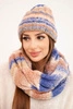 Women's winter set with mohair hat and scarf K501 purple