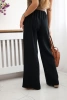 Muslin pants with a wide leg black