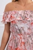 Off-the-shoulder floral dress apricot