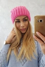 Čiapka s otočením nahor Magda K293 ružový neón