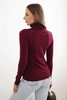 Women's viscose sweater with a turtleneck and long sleeves burgundy