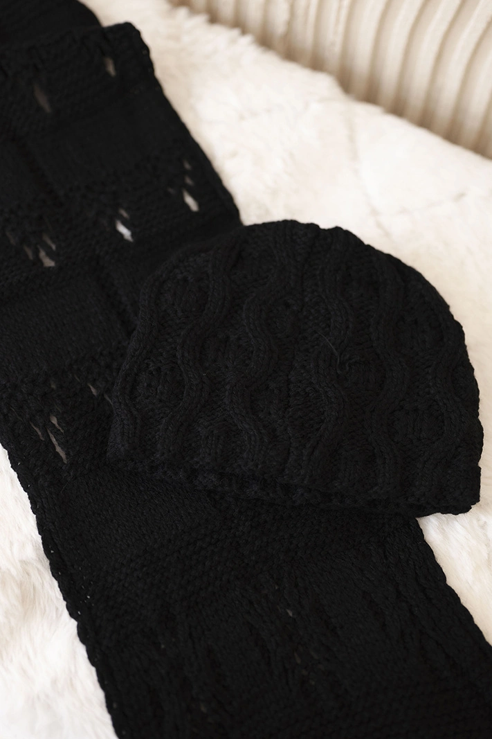 Women's set with a shawl Amelia K329 black