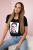 Dámská grafická halenka černá