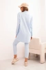 Komplet 3-częściowy bluza, top i legginsy niebieski