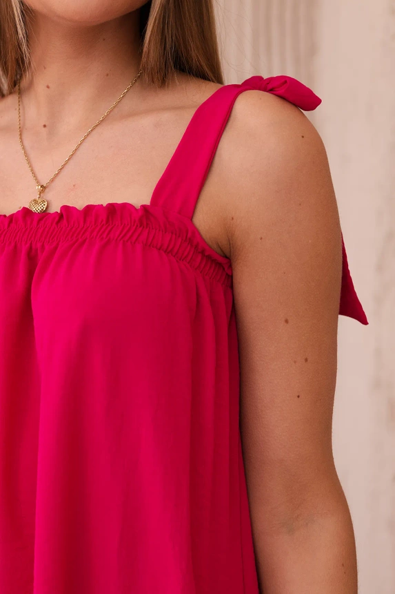 Blouse with bows fuchsia