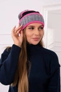 Women's cap Kinga K297 dark gray + black