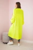 Sweater long cardigan yellow neon