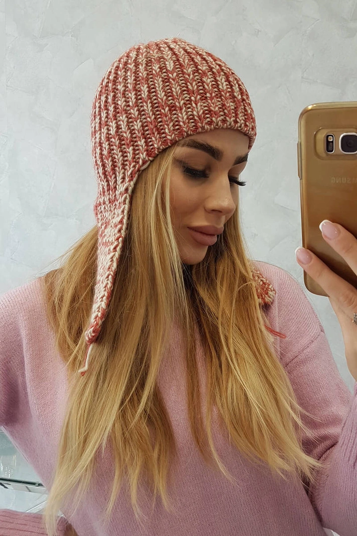 Women's long eared cap Jana K314 foxy+ecru