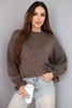 Women's sweater with a blend of mohair and wool in a loose fit fango