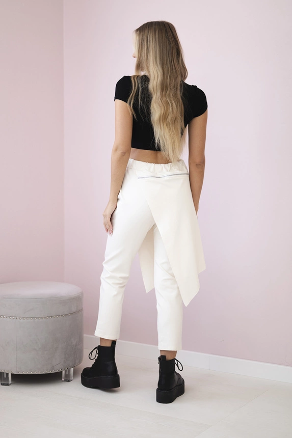 Punto Milano Winterhose mit dekorativem Reißverschluss Hellbeige