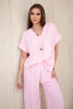 Set mit Halskette blusen + hose Bonbon-Rosa 