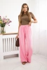 Muslin pants with a wide leg light pink 