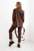 Ladies' set Punto elegant blazer and trousers brown