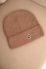 Women's soft alpaca hat with decorative metal plate fango