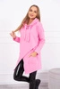 Tunic with envelope front Oversize light pink