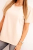 Women's cotton blouse in a classic cut beige